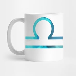 Blue Libra Symbol Mug